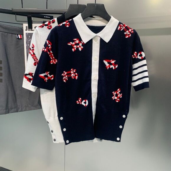 Thom Browne T-SHIRT White Gem Icons Sweater Size S/M/L - Picture 2 of 3